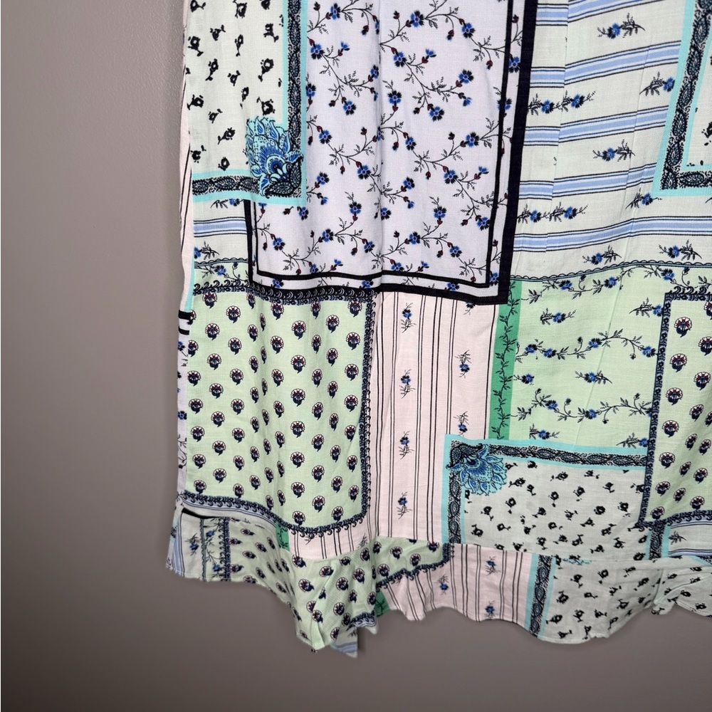 LOFT Patchwork Ruffle Wrap Skirt - Picture 9 of 13